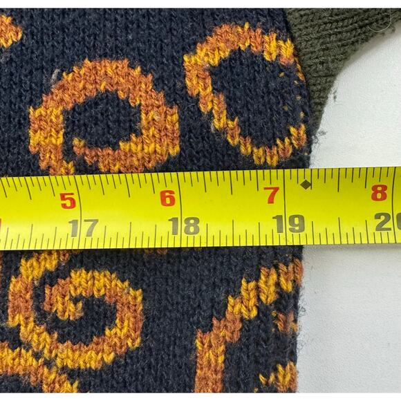 VTG Norton McNaughton Olive Green Mixed Print Knit Cardigan Sweater USA Small - Picture 8 of 9